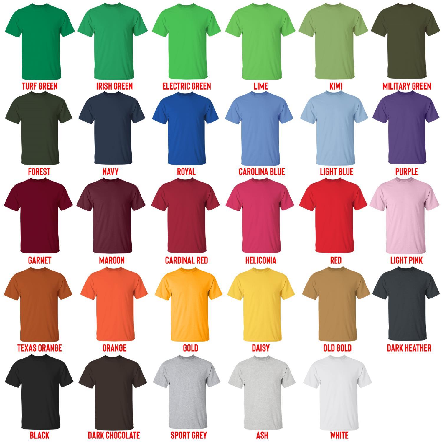 t shirt color chart - FAITH: The Unholy Trinity Store